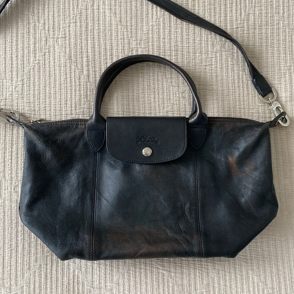 Longchamp Handbags - Longchamp Le Pliage Cuir Brown Leather Bag